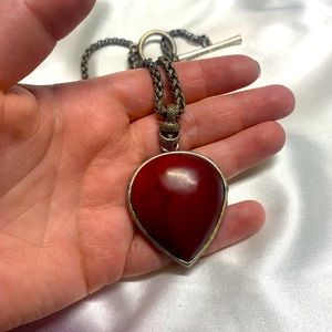 Vintage red stone pendant